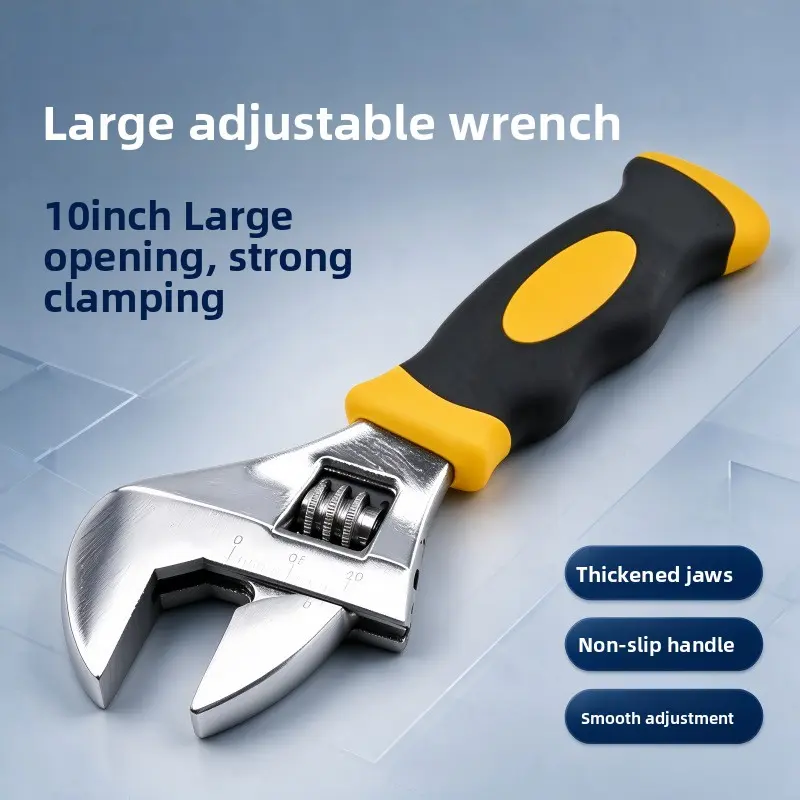 New alloy steel yellow short-handle lightweight mini wrench with full rubber grip 6inch 8inch Mini socket wrench tool