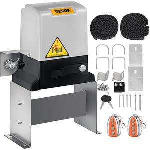 【DealsForYouDays】VEVOR Automatic Sliding Gate Opener & Garage Door Opener3300LBS Max Capacity40ft/Min Move Speed2 Remote ControlsGate Operator Hardware Kit for Security, Garage Door Opener