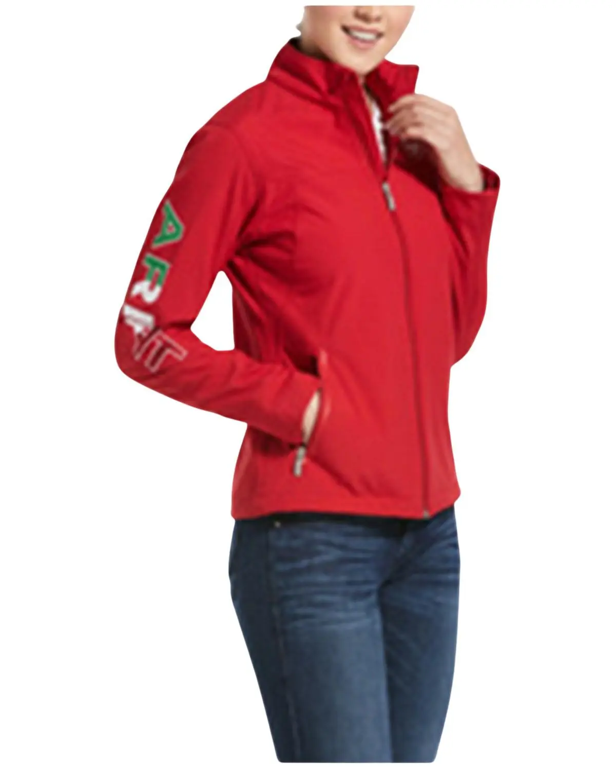 Ariat Women's Team Mexico Softshell Zip-Up Water Repellent Jacket - 10033526 Ariat Women's Team Mexico Softshell Zip-Up Water Repellent Jacket - 10033526
