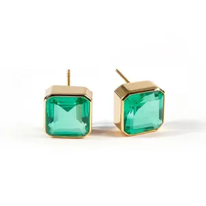 Emerald Stud Earrings