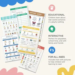 Creative Play Role-Playing Notebook, 40 Pages for Soda & Cookie Store Orders, Treasure Hunt Game Journal, Natural Walks