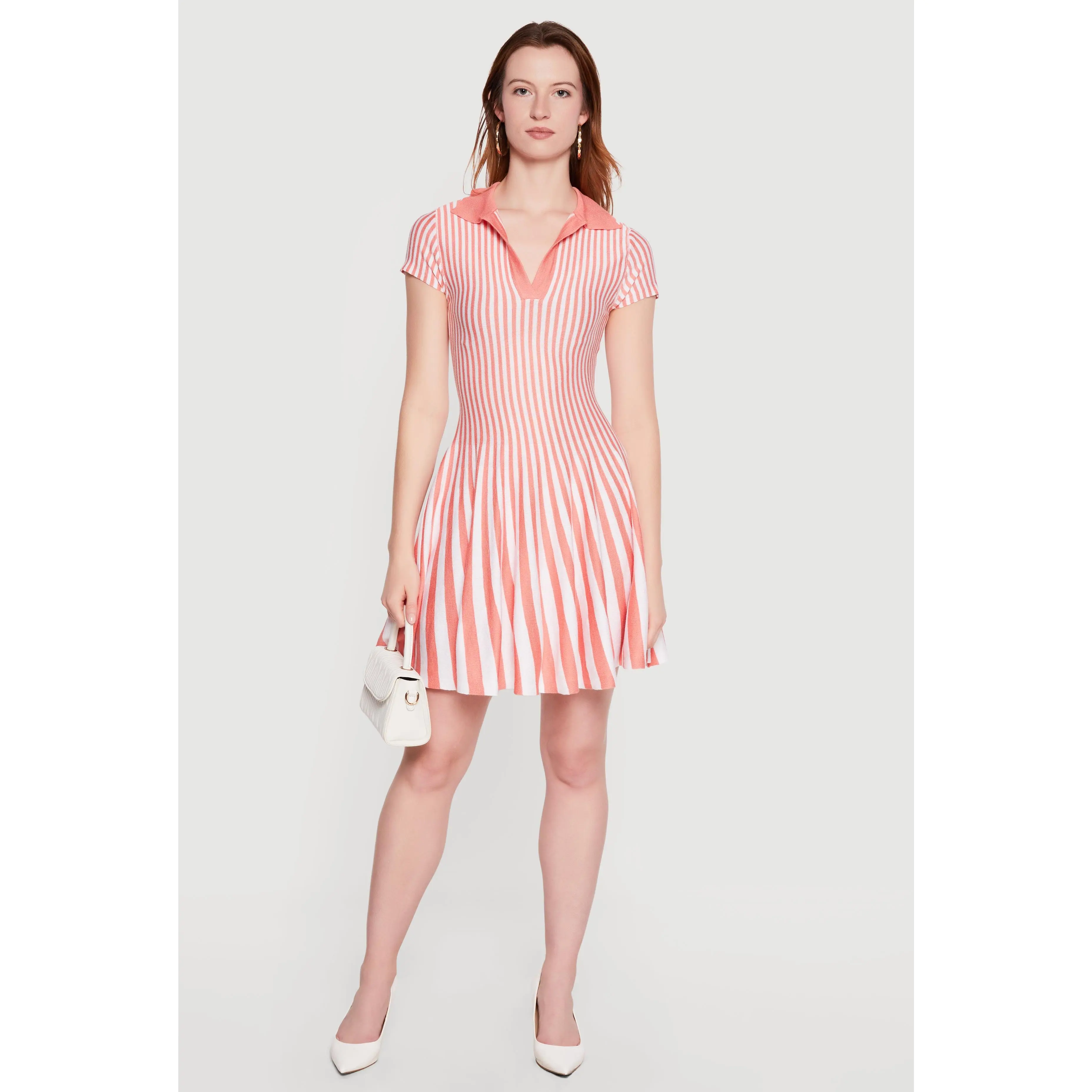 Striped Mini Polo Dress