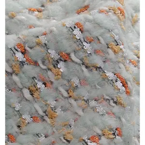 Wool Knit Fabric Candy Bean Scented Tweed Material, 150cm Width, Stylish Outerwear, Half Skirt, Vest, Handmade DIY, High-End Customization