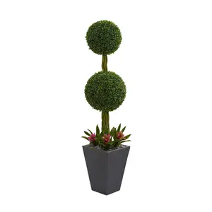 Nearly Natural 5' Boxwood Ball Topiary in SlateI/O