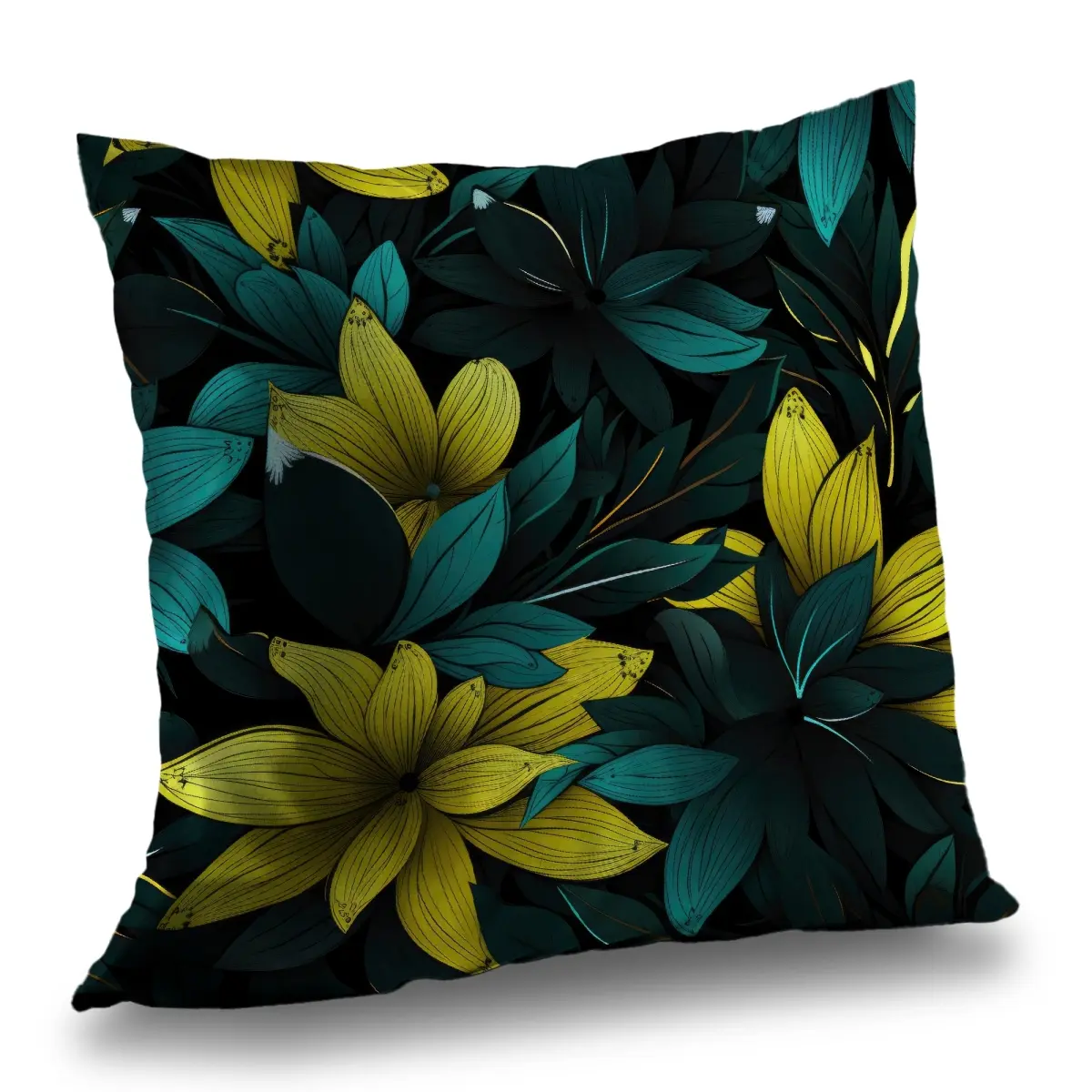 MWW C1PC1818GEXVMG 18x18 in. Turquoise Polyester Twill Throw Pillow - Potent Home Decor Turquoise Standard Pillow, Turquoise Standard Pillows
