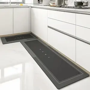 Kitchen Floor Mat, Non-slip Kitchen Rug, Washable Kitchen Runner Mat, Floor Carpet for Home Kitchen Living Room Bathroom
