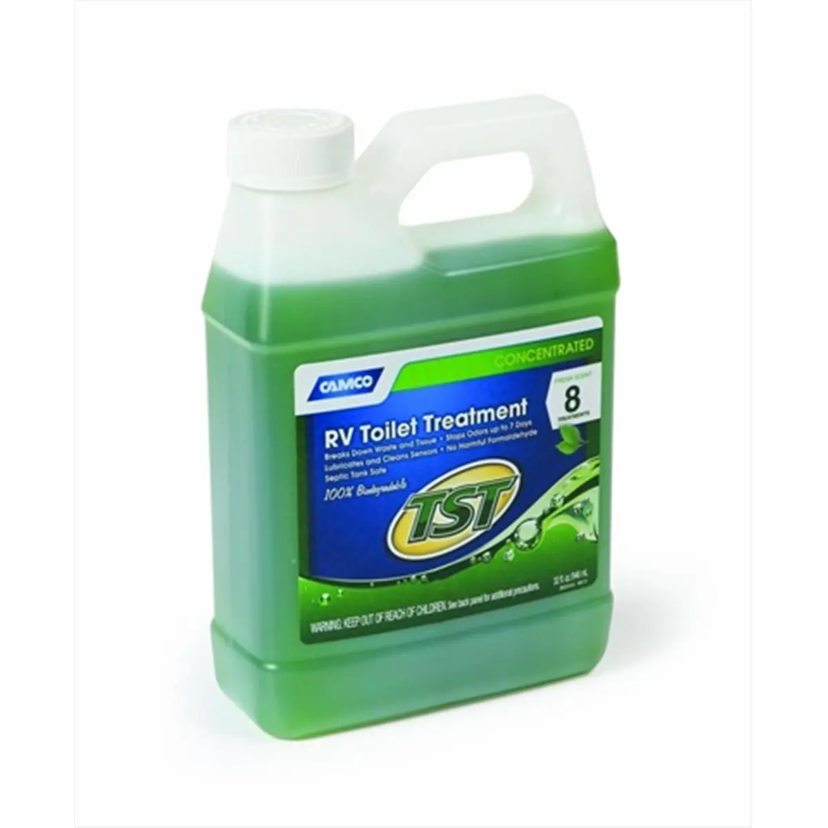 CAMCO Tst Holding Tank Treatment Concentrated Cleaner - 32 fl oz Liquid Chemical Free Bathroom Cleaners, Plant-Based Odor Control, Biodegradable Septic-Safe, Formaldehyde-Free, Cleaning Compound, All Seasons Indoor Home Care Supply
