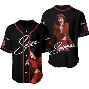 Selena Inspired Como La Flor Baseball Jersey Latin Pop Retro Fan Style Shirt