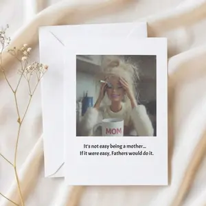 Tired Mom Meme Card, Relatable Mom Life Gift, Dark Humor Mother Card, Funny Gift for Mom, Unique Mother’s Day Card