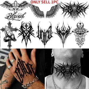 Dark cool waterproof temporary tattoo sticker, Gothic style, can last for one to two weeks, can be used on hands and back