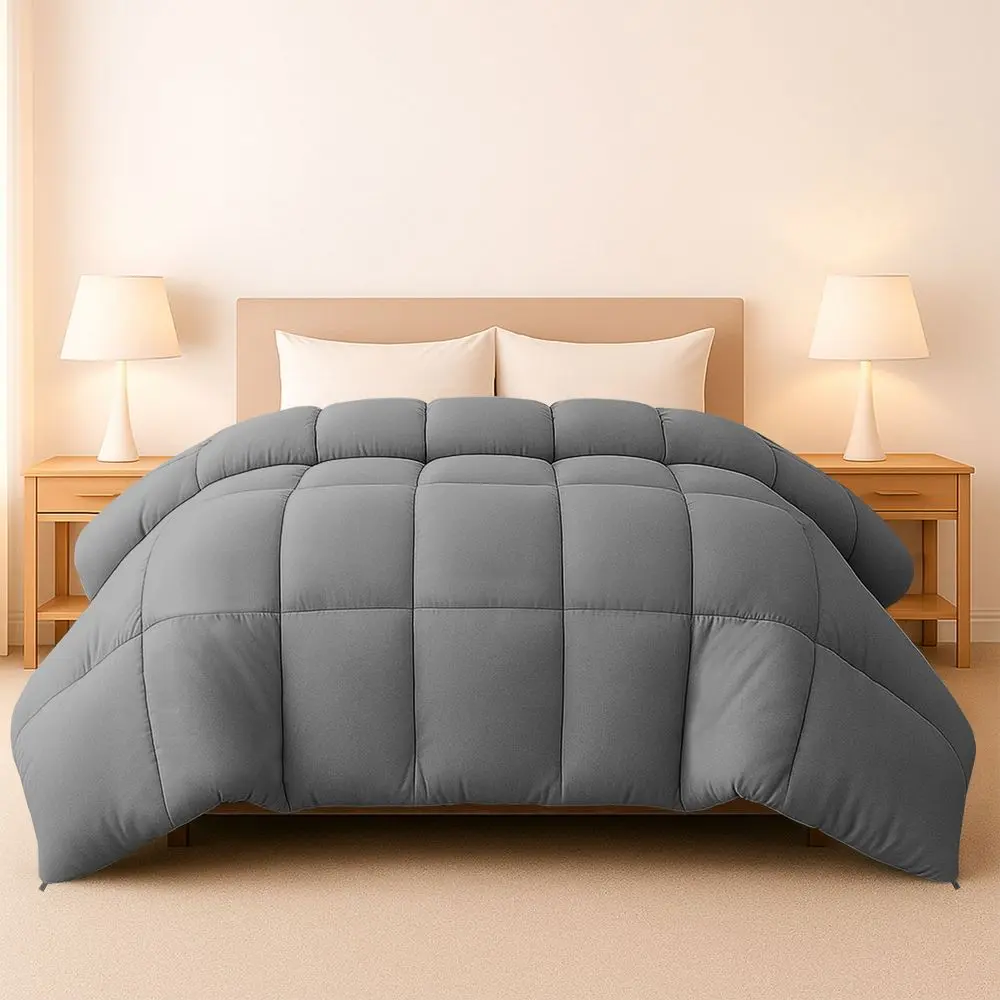 Comforter Ultra Soft Hypoallergenic Breathable Solid 1Pc Comforter Durable Box Stich Bed Comforter