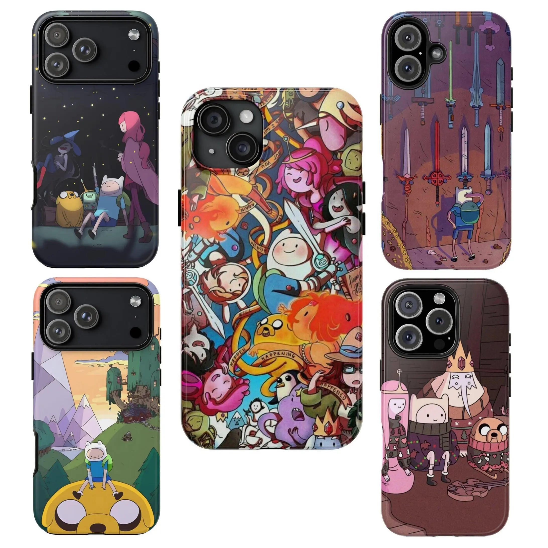 Cartoon Adventure Time Character Themed Phone Case Anti-Drop, Anti-Fingerprint For IPhone 17-11, Pro Max, Pro Plus, and Samsung S26-22 Protection Safety