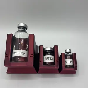 Horizon Peptide Supply Vial Holder and Label Applicator for 30 mL 5/10 mL 3 mL Vials 2-in-1 Design Secure Hold and Perfect Label Application
