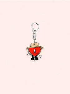 Cosplay Singer Bad Rabbit Red Heart Acrylic Keychain Cute Frogs and Sharks bagcharm Cute phone Pendant Keyrings Jewelry Accessories For Fan Gifts