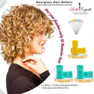 1 Pack of Yellow & 2 Packs Aqua + Hourglass Hair Pins
