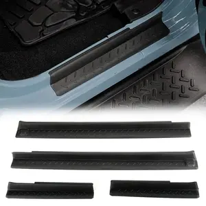 Sunpie Door Sill Guards Kit for '07-'18 Jeep Wrangler JK JKU 4 PCS Black Protective Trim