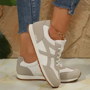 Women'S Casual Slip-On Sneakers Low-Top Walking Skate Shoes Lightweight Contrast Color Daily Shoes