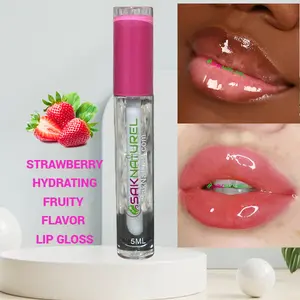 STRAWBERRY HYDRATING  LIP GLOSS- All Natural and Cruelty-Free - Makeup, Lipstick Glossy Lip Care Lipstick Makeup argan oil lip gloss, aloe vera lip gloss vegan lip gloss, glossy moisturizing lip gloss Lip Care Glossy Hydrate Moisture