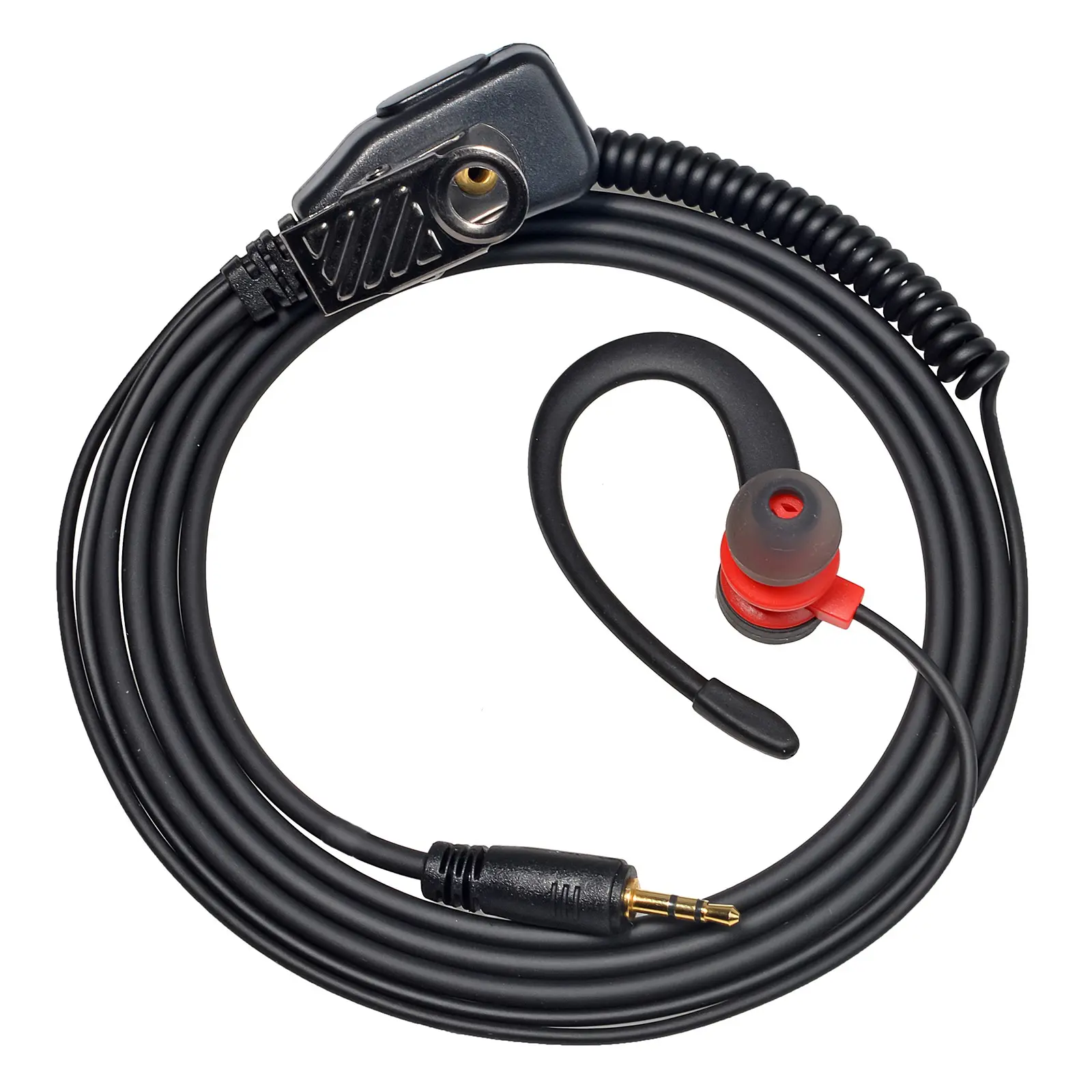 YNIBST C Shape Walkie Talkie Headset for Cobra 2.5mm Radio with Microphone PTT,C-Shape Earhook in-Ear 2.5mm Jack Headset for Cobra Microtalk 1-Pin Cobra CXT195 CX112 ACXT545  RX385 RX685 Radio Compatible with Police Security and Law Enforcement  Use