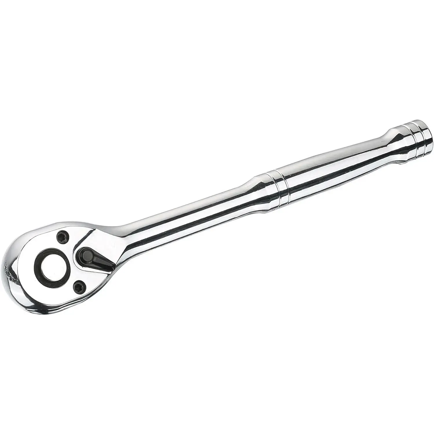 3/8 Inch Drive Ratchet Wrench Handle - 72-Tooth Reversible, Quick Release, Chrome-Plated, Ergonomic, 7.9 Inches Socket Lock Hand Tool for DIY Projects, Auto Repair, Mechanical Work on Motorcycles