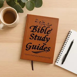 Elegant Brown PU Leather Bible Study Journal | 66-Page Devotional Guide with Scripture Summaries & Daily Reflections | 22×15×1.2cm Portable Spiritual Gift for Christians, Beginners & Faith Seekers