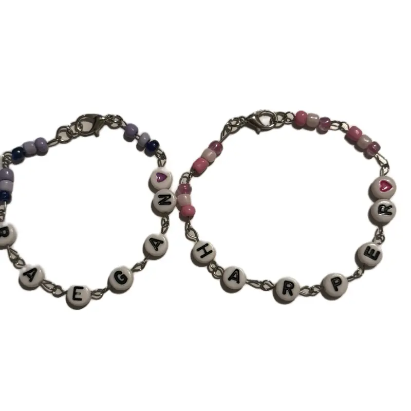Handmade Customized Name Bracelets with Colorful Beads and Personalized Letters for Unique Jewelry Gifts