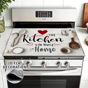 1 electric stove countertop protective cover, heart-shaped design - anti slip surface, scratch resistant rubber kitchen stove plate protector, suitable for electric stoves - easy to clean stove decoration in modern kitchens, diatomaceous earth baking mat