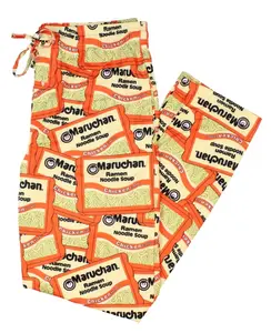 Maruchan Men's Ramen Noodles Soup Chicken Flavor Allover Adult Loungewear Sleep Pajama Pants