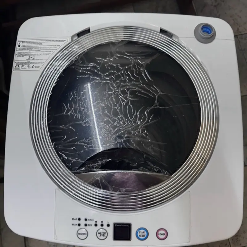 Portable Top-Loading Compact Fully Automatic Washer - 7.7 lb Capacity, 120V, White Mini Washer