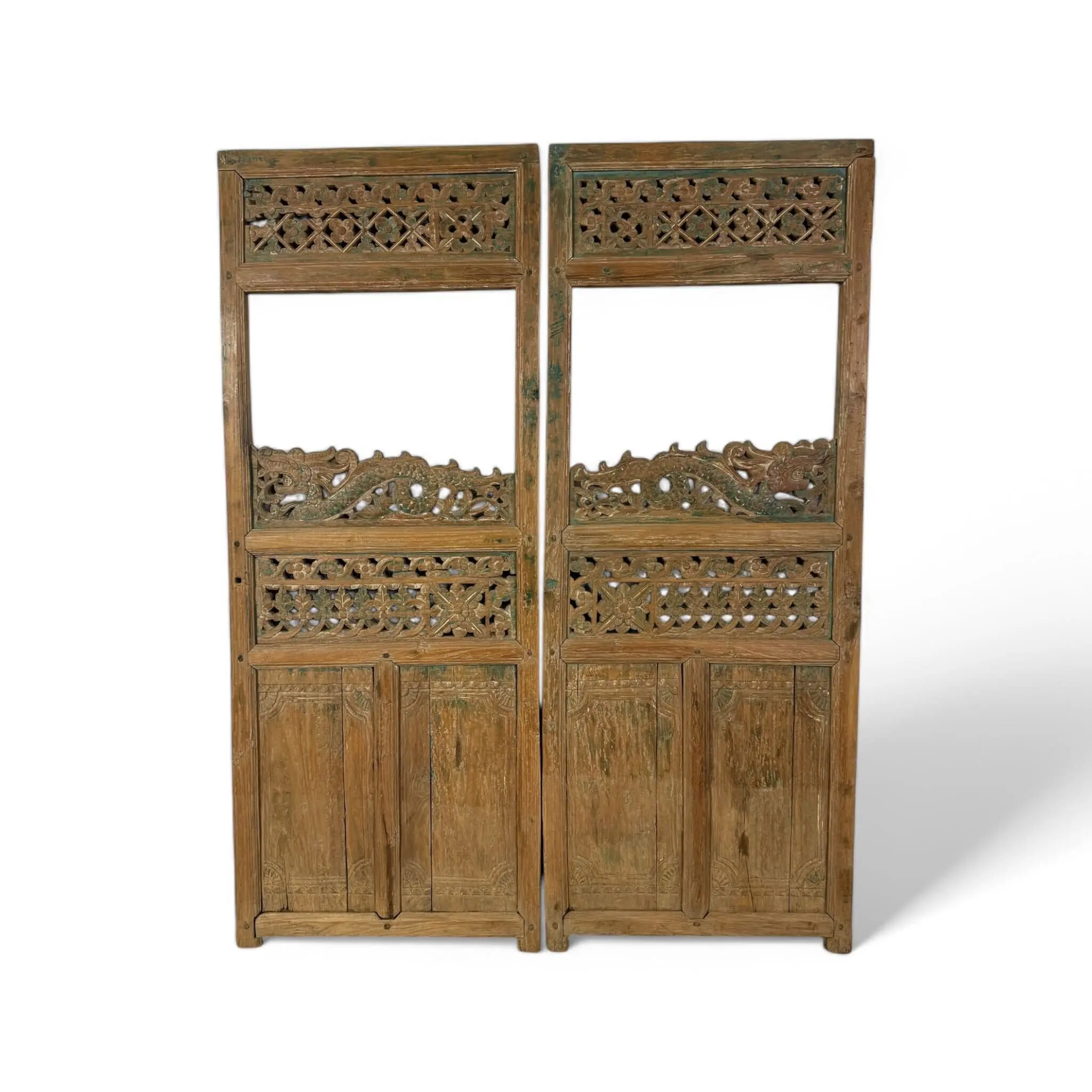 Pair of Indonesian Wooden Doors Pair of Indonesian Wooden Doors