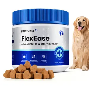 PawFirst Glucosamine Hip & Joint Soft Chews for Dogs – Chondroitin, MSM, Green-Lipped Mussels, Turmeric & Collagen – Joint Health Support for Small, Medium & Large Breeds – 100 Chews