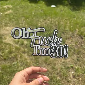 “Oh Fuck I'm 30” Funny Cake Topper 30th Birthday