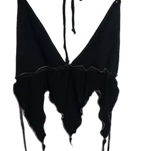 Grunge fairy pink & black top V-Neck tye up top (M) Soft Everyday Comfortable