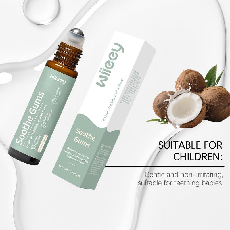 1-2 Pack Teething Roller: All-Natural Baby Teething Oil Roller for Gentle Relief - Safe & Soothing Teething Solution for Infants