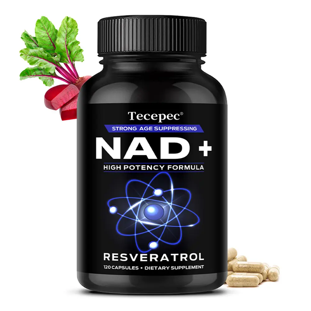 Tecepec NAD Health Supplement - Supports Brain, Cardiovascular, Skin, and Immune System Health 120 Capsules