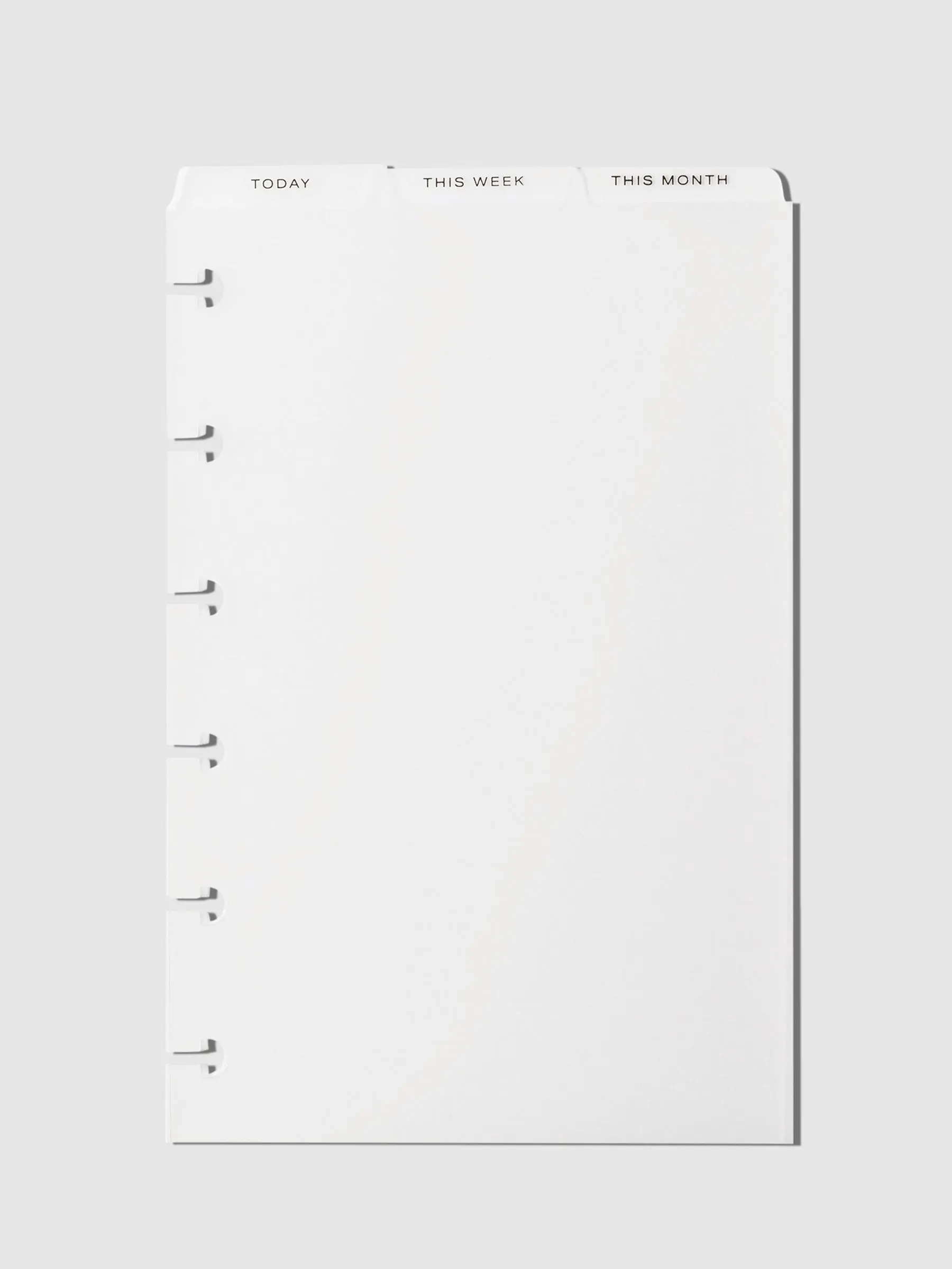 Cloth & Paper Cadence Top Tab Planner Dividers Low Profile Matte Office Organizer Set of 3 Today This Week This Month Dividers for Planner Covers