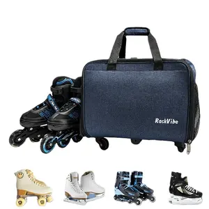 Modoker Ice Skate Bag Fits 2 Pairs of Skates Plus Pads, Roller Skate Bag for  Kids Men Women, Large Capacity with Multi-Pockets for Inline, Figure, Quad, Speed, Hockey Skates, luggage organizer