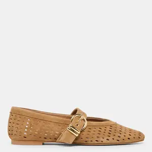 Dolce Vita Mikel Ballet Flats Lt Brown Perforated Suede