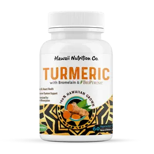 Hawaiian Turmeric and Bromelain 60 Capsules | Supplement Dietary