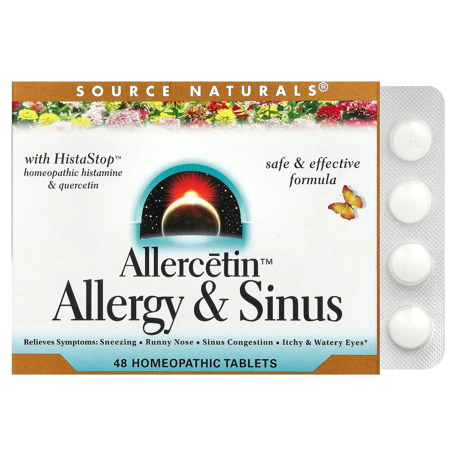 Source Naturals Allercetin™, Allergy & Sinus, 48 Homeopathic Tablets