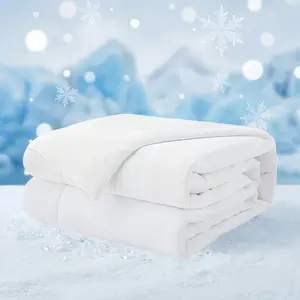 Luxe Linen Cooling Bed Comforter Blanket for Hot Sleepers, Q-MAX≥0.47 Summer Comforter with Lightweight & Soft Sorona Filling