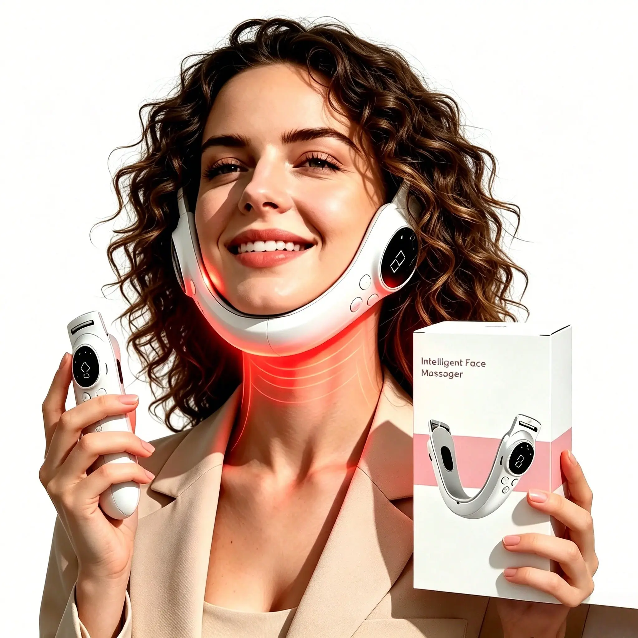 USB Rechargeable V-Shape Facial Massager, Portable Electric Neck Beauty Device, Household Facial Skin Care Equipment, an ideal Valentine's Day gift for girlfriends and women