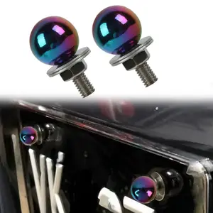 2Pcs Car License Plate Frame Bolts Car License Plate Frame Bolts: Stainless Steel Screw Nut Universal Fit Anti-Rust Stainless Steel Car Clip Kit Car Clips Kit