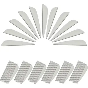 60PK 3 inch 4inch Plastic Arrow Fletching Arrow Vane TPU Fletchings for DIY Arrow Archery Bow