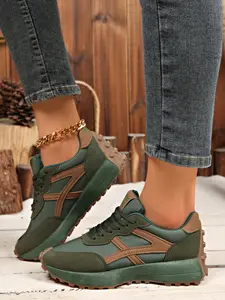 Women's Low-Top Lace-Up Training Shoes, Comfortable Breathable Lightweight Anti-Slip Sports Shoes, Gym Running Casual Sneakers, Casual Running Footwear, Sporty Running Shoes