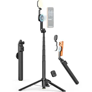 69"  Tripod for  with Light, Selfie Stick with  Selfie Light & Remote, Extendable Cell Phone Tripod, Vlogging Kit for MagSafe /Android Video Recording