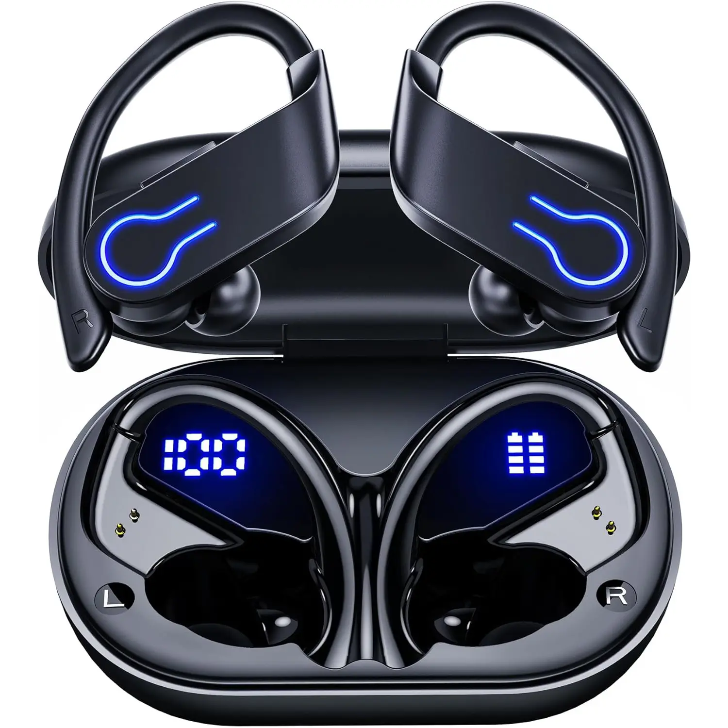 Q63-6 Wireless Earbuds with LED Display and Charging Case for Enhanced Audio Experience