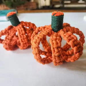 Handmade Pumpkin Decor | Macrame Fall decor