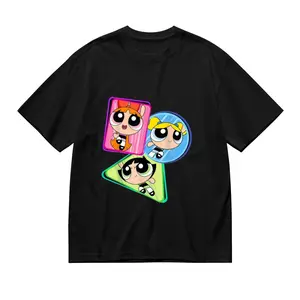 Powerpuff Girls 90s Cartoon Graphic T-Shirt, Retro Nostalgia Casual Tee