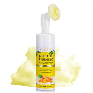 Yecuce Turmeric Press Pump Mousse 150ML, Facial Cleanser & Moisturizer, Deep Pore Cleaning, Suitable for All Skin Types